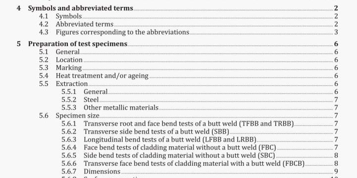 Destructive tests on welds in metallic materials