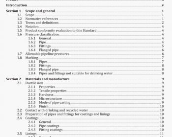 Ductile iron pipes and fittings