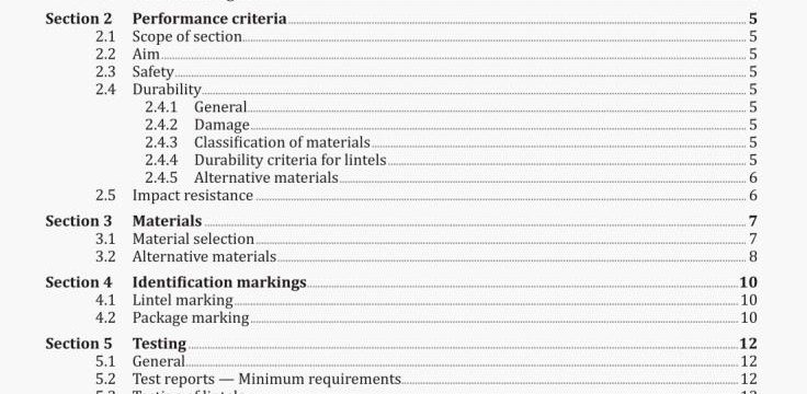 Lintels and shelf angles (durability requirements)