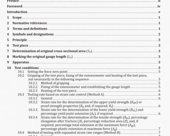 Method of test at elevated temperature