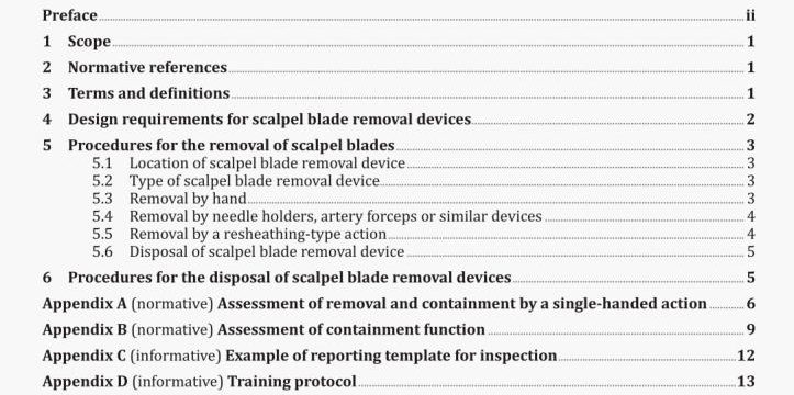 Procedures and devices for the removal, containment and disposal of scalpel blades