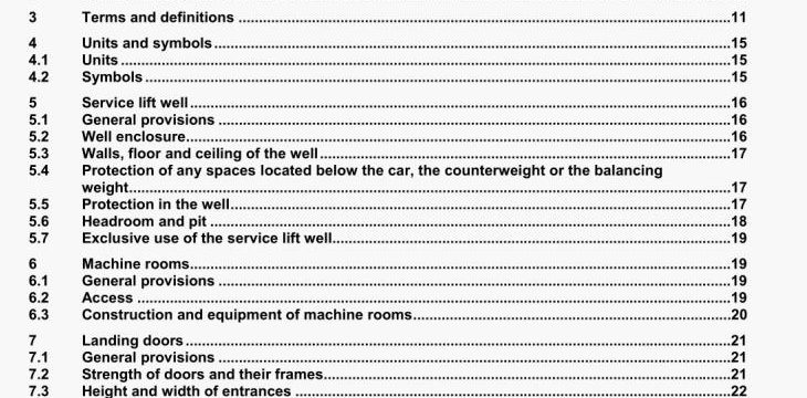 Safety rules for the construction and installation of lifts — Electric and hydraulic service lifts