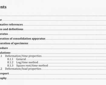 Soil strength and consolidation tests — Determination of the one-dimensional consolidation properties of a soil