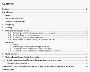 Specification for aggregates for asphalt